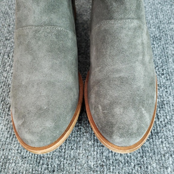 Kork-Ease Boots Womens Size 8.5 Gray Suede Leather Ankle Booties Zipper - Picture 3 of 14